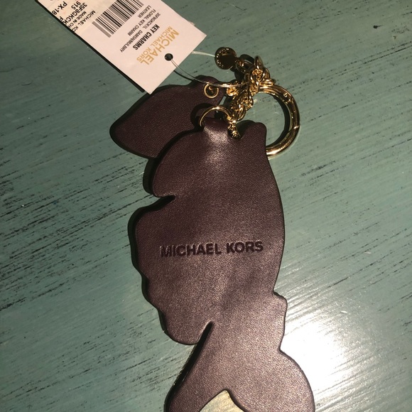 Michael Kors Floral Clutch Purse & Keychain - Picture 2 of 7